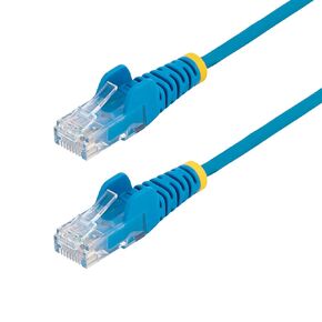 StarTech.com 15ft Blue Slim CAT6 Ethernet Cable, Snagless RJ45, LSZH, 28AWG Pure Bare Copper, Slim Network Patch Cable/Cord