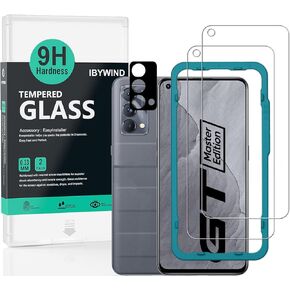 Ibywind Screen Protector For Realme GT Master Edition,with 2Pcs Tempered Glass,1Pc Camera Lens Protector[Fingerprint Reader,Easy to install]