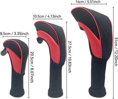 Golf Club Head يغطيه لبرنامج Fairway Woods Hybrids 4 قطع شبكات طويلة عن الرقبة الرياضية معجبات Golf Club Club مجموعات مع العلامات رقم القابلة للتبديل 3 4 5 6 7 X Golf Excessories للرجال النساء. in Kuwait
