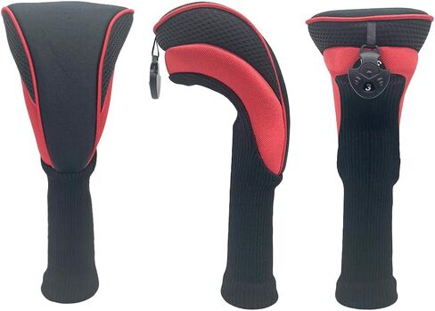 Golf Club Head يغطيه لبرنامج Fairway Woods Hybrids 4 قطع شبكات طويلة عن الرقبة الرياضية معجبات Golf Club Club مجموعات مع العلامات رقم القابلة للتبديل 3 4 5 6 7 X Golf Excessories للرجال النساء. in Kuwait