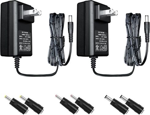 12V 1A 12W 5ft Long Power Supply Adapter, AC DC Switching Adapter (Input 100-240V, Output 12Volt 1Amp 1000mA), DC 12V 5.5x2.1mm Wall Mount Transformer Charger Plug, UL Listed in Saudi Arabia