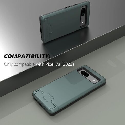 Teelevo Wallet Case لـ Google Pixel 9/9 Pro ، حالة وقائية مع تخزين من بطاقة 2 و Kickstand لـ Google Pixel 9 و Pixel 9 Pro - Dark Green in Saudi Arabia