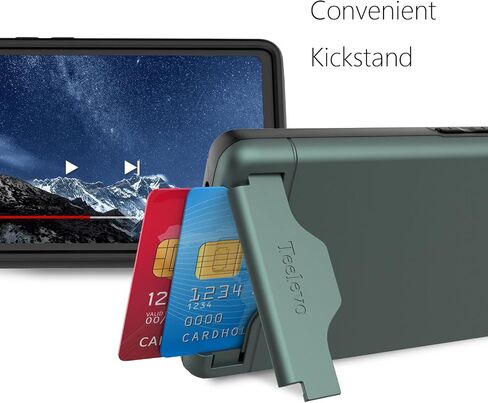 Teelevo Wallet Case لـ Google Pixel 9/9 Pro ، حالة وقائية مع تخزين من بطاقة 2 و Kickstand لـ Google Pixel 9 و Pixel 9 Pro - Dark Green in Saudi Arabia