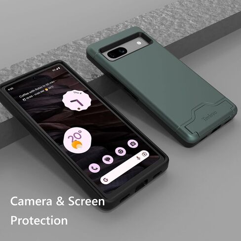 Teelevo Wallet Case لـ Google Pixel 9/9 Pro ، حالة وقائية مع تخزين من بطاقة 2 و Kickstand لـ Google Pixel 9 و Pixel 9 Pro - Dark Green in Saudi Arabia