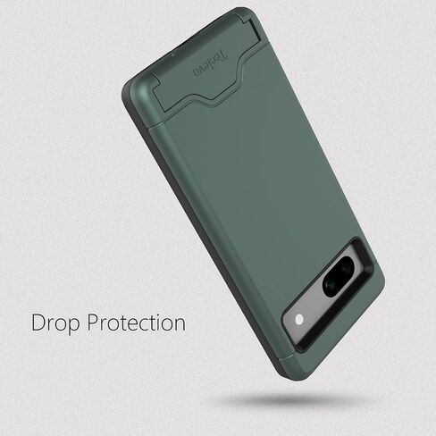 Teelevo Wallet Case لـ Google Pixel 9/9 Pro ، حالة وقائية مع تخزين من بطاقة 2 و Kickstand لـ Google Pixel 9 و Pixel 9 Pro - Dark Green in Saudi Arabia