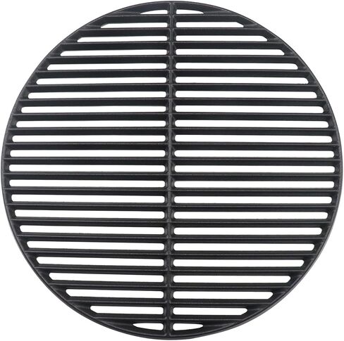 18" Half Moon Cooking Grate and Half Moon Reversible Griddle Replacement for Kamado Joe Classic III II I, Large Big Green Egg Kamado, Cast Iron Grid Grate for Weber Kettle 18" Charcoal Part in Kuwait