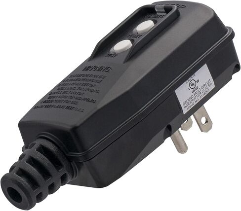 ELEGRP G1215PA2 G20PASR مجموعة قابس بديلة للمراقبة التلقائية GFCI حاصلة على براءة اختراع، إعادة ضبط تلقائي 15 أمبير غير مؤرض 2 سلكين شوكتين لغسالة ضغط الطاقة، مضخة حمام السباحة، مدرجة في قائمة UL/CUL، حزمة واحدة، أسود in Kuwait