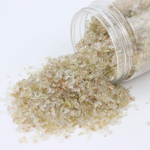 Crushed Glass 24 Color Set Broken Glass Glitter 1-3mm Colorful Craft Glass Glitter for Resin Arts, Nail Art, Geode Phone Case, Phoframe, Jewelry, Painting Decoration in Saudi Arabia