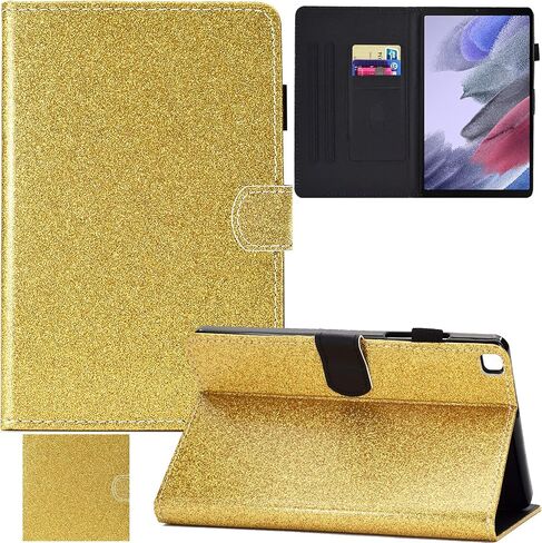 regun case for galaxy tab a7 lite 8.7 بوصة ، جلد pu متميز مع فتحات البطاقة متعددة الزاوية في Samsung Galaxy Tab A7 Lite 8.7 Inch SM-T220/SM-T225/SM-T227 2021 تم إصدارها ، الذهب in Saudi Arabia
