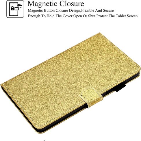 regun case for galaxy tab a7 lite 8.7 بوصة ، جلد pu متميز مع فتحات البطاقة متعددة الزاوية في Samsung Galaxy Tab A7 Lite 8.7 Inch SM-T220/SM-T225/SM-T227 2021 تم إصدارها ، الذهب in Saudi Arabia