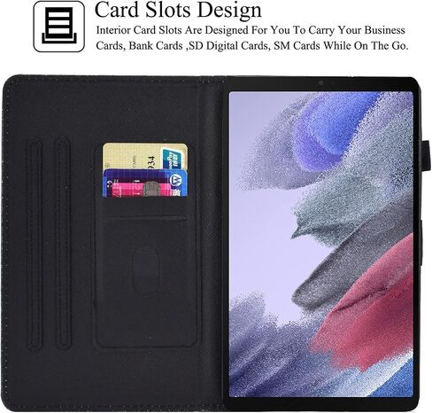 regun case for galaxy tab a7 lite 8.7 بوصة ، جلد pu متميز مع فتحات البطاقة متعددة الزاوية في Samsung Galaxy Tab A7 Lite 8.7 Inch SM-T220/SM-T225/SM-T227 2021 تم إصدارها ، الذهب in Saudi Arabia