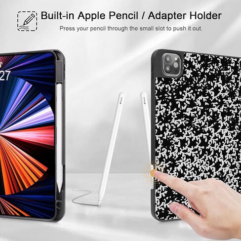 علبة Tuiklol لـ iPad Pro 13 Inch Generation 7th 2024 release M4 Chip - تم إنشاؤها في دعم القلم الرصاص 2 / USB -C ، غطاء محفوظات وقائي ضئيلة مع Wake / Sleep Smart Trifold Stand Auto Wake / Sleep in Kuwait