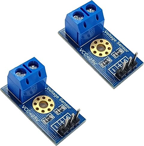 مستشعر الجهد الكهربائي DC 0~25V للأردوينو، ESP32، ESP8266، Raspberry Pi، 5 قطع in Kuwait