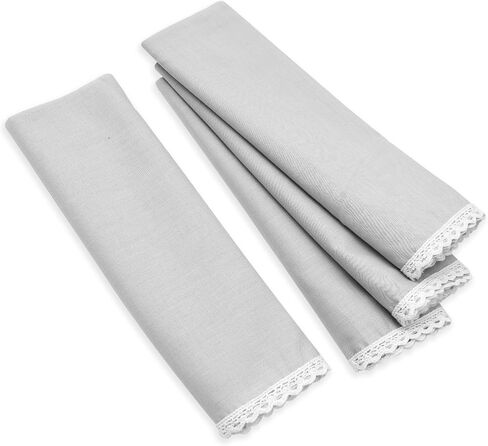 Olive Green Dyed Lace Napkins, Cotton Cloth Napkins, Set of 4-18x18 Inch Washable Dinner Napkins, Kitchen Towel Dinner Table Linen Indian Napkins, Wedding Lace Napkins, Tablecloth, Christmas Napkins in Kuwait