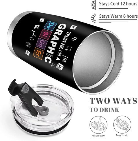 Graphic Designer Gifts, 20 Oz Artists Tumbler With Lid, Stainless Steel Coffee Mug for Interior Designers and Coworkers in Kuwait