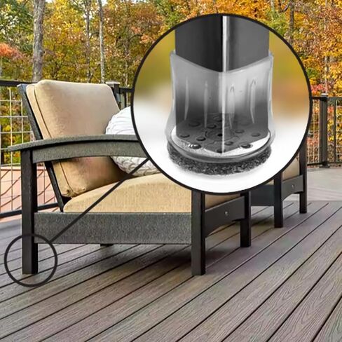 Slipstick Gorillaoutdoor Berber Furniture Fads with Scay Sleve Sock (8 Pack) Sliders Froofproof Outdoor Furniture لأرجل مستطيلة متوسطة in Kuwait