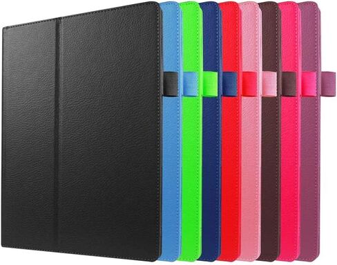 Tablet Cover for Amazon Kindle Fire HD10 7th 9th Generation(2017 2019 Release),Ultra Slim Folio Stand Leather Case for Amazon Kindle Fire HD 10 Gen 7th 9th 10.1" (Li-Black) in Saudi Arabia