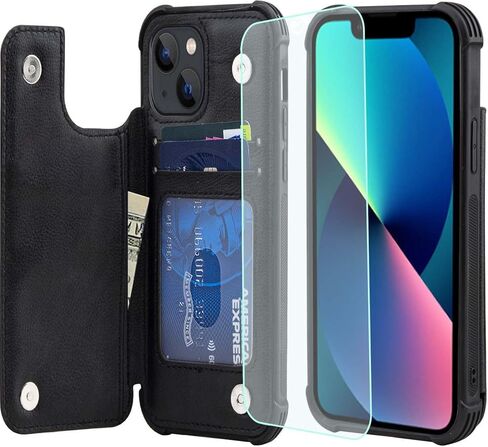 حالة محفظة Vanavagy متوافقة مع iPhone 13 للنساء والرجال ، غلاف هاتف Folio من الجلد يناسب جبل السيارة المغناطيسية مع حامل بطاقة الائتمان ، غابات الأخضر in Kuwait