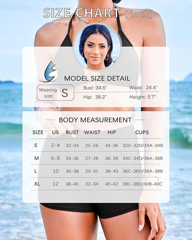Boyshorts Swimsuits for Women-High Waisted Bikini Set 2 Piece Tummy Control Bathing Suit Triangle Top Shorts Bottom in Kuwait