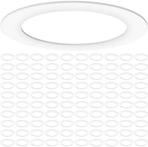 Sunco 6 Pack Goof Rings for 6 Inch Recessed Lights White Can Light Goof Trim Ring, Outer Diameter 8.6-inch, Inner Diameter 6.2-inch, Durable Plastic Design, Matte Finish, Flush Mount in Kuwait