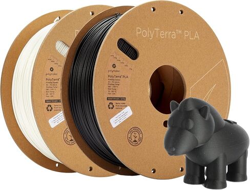 Polymaker Matte PLA for Production 2.5kg 1.75mm Black, 1.75 PLA 3D Printer Filament 2.5kg, Cost Effective Large Spool for Heavy 3D Printing Users in Kuwait