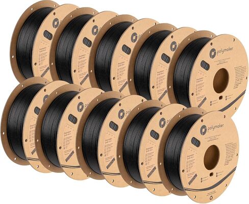Polymaker Matte PLA for Production 2.5kg 1.75mm Black, 1.75 PLA 3D Printer Filament 2.5kg, Cost Effective Large Spool for Heavy 3D Printing Users in Kuwait