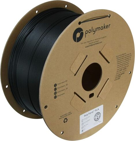 Polymaker Matte PLA for Production 2.5kg 1.75mm Black, 1.75 PLA 3D Printer Filament 2.5kg, Cost Effective Large Spool for Heavy 3D Printing Users in Kuwait