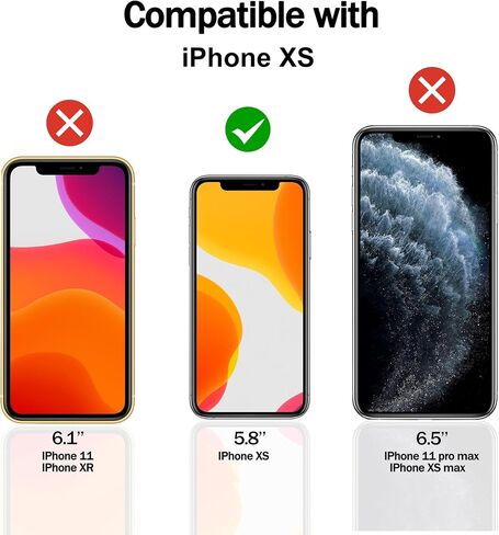 RKINC Screen Protector [2 + 2 Pack] for iPhone X 5.8-Inch, Tempered Glass Film Screen Protector & 2 Camera lens Protector [LifetimeWarranty][Anti-Scratch][Anti-Shatter] in Saudi Arabia
