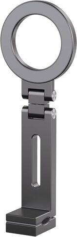 DT-MagClip Magnetic Clip-On Phone Holder for iPhone & Android (MagSafe) | 360° Adjustable Stand for Travel Desk Shopping Carts | Universal 1/4" Tripod Mount | Hands-Free & Creators Friendly (Gray) in Saudi Arabia