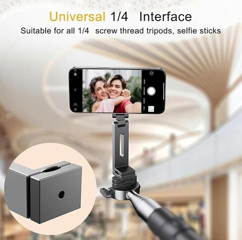 DT-MagClip Magnetic Clip-On Phone Holder for iPhone & Android (MagSafe) | 360° Adjustable Stand for Travel Desk Shopping Carts | Universal 1/4" Tripod Mount | Hands-Free & Creators Friendly (Gray) in Saudi Arabia