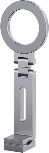 DT-MagClip Magnetic Clip-On Phone Holder for iPhone & Android (MagSafe) | 360° Adjustable Stand for Travel Desk Shopping Carts | Universal 1/4" Tripod Mount | Hands-Free & Creators Friendly (Gray) in Saudi Arabia