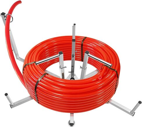 Heavy Duty PEX Pipe Decoiler, Multi-function Foldable pipe Dispenser, Under Floor Heating Pipe Decoiler for Steel Rope, Water Tube, Cable Uncoiler and Coil Feed in Kuwait