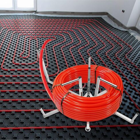 Heavy Duty PEX Pipe Decoiler, Multi-function Foldable pipe Dispenser, Under Floor Heating Pipe Decoiler for Steel Rope, Water Tube, Cable Uncoiler and Coil Feed in Kuwait