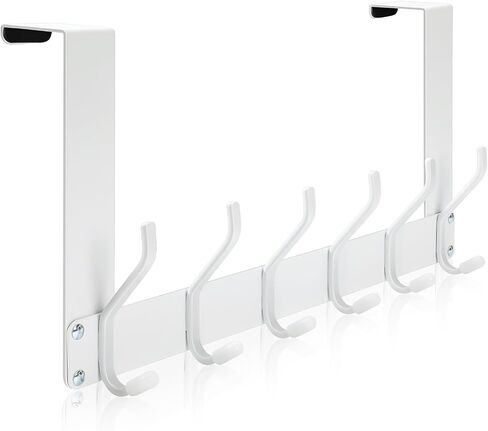 Foldable Over The Door Hook,No Assembly Required Door Hanger Hook, Sturdy Over The Door Coat Rack, Skidproof Over Door Hanger Door Hooks for Hanging Clothes, Towels, Hats, Backpack,Matte Black in Saudi Arabia