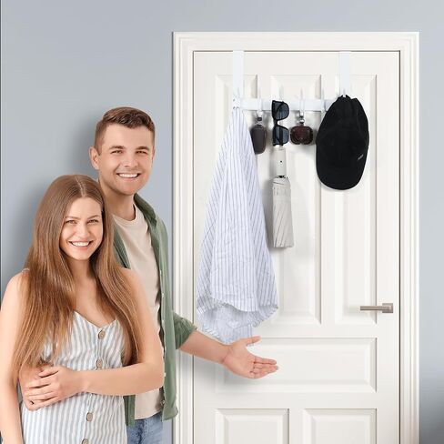 Foldable Over The Door Hook,No Assembly Required Door Hanger Hook, Sturdy Over The Door Coat Rack, Skidproof Over Door Hanger Door Hooks for Hanging Clothes, Towels, Hats, Backpack,Matte Black in Saudi Arabia