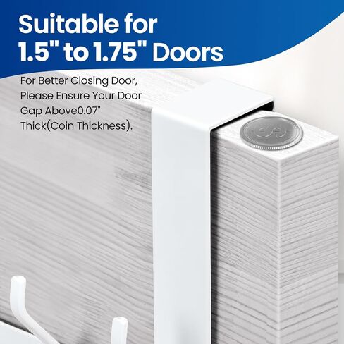 Foldable Over The Door Hook,No Assembly Required Door Hanger Hook, Sturdy Over The Door Coat Rack, Skidproof Over Door Hanger Door Hooks for Hanging Clothes, Towels, Hats, Backpack,Matte Black in Saudi Arabia