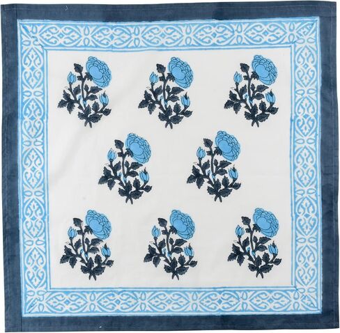 Hand Block Printed Napkins, Cotton Cloth Napkin, 100% Pure Cotton Indian Block Printed Napkins, Set of 4 Cotton 20X20 Inch Dinner Napkins, Kitchen Towel Washable Napkins, Birhday Gift For Her in Saudi Arabia