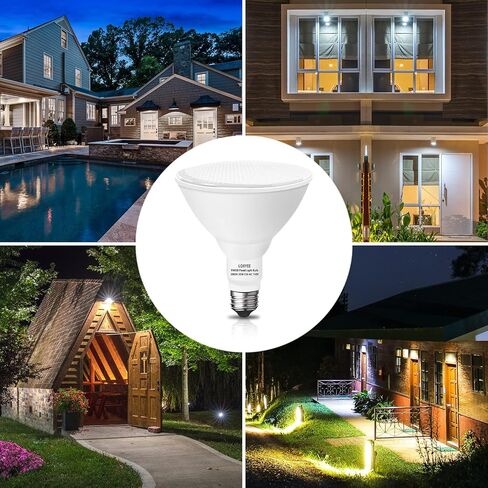 PAR38 PLAND GREEN LIRGHT ، 2 حزمة قابلة للتطبيق ، E26 BASE GREEN LITGRED Outoor (20W استبدال بـ 200 واط) ، شرفة مصباح خضراء في الهواء الطلق ، ضوء ملون ، ضوء بقعة ، هالليان ، إضاءة عيد الميلاد in Kuwait