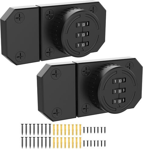 من ثلاثة أرقام ، أقفال الخزانة في خزانة واحدة من أبواب ، خزانة ، خزانة ، درج ، خزانة المطبخ ، قفل باب مخزن السلامة من سبائك الزنك مع القفل (1 ، الذهب) in Kuwait