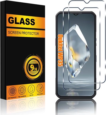 2 PACK for Oukitel WP35 6.6 Inch Screen Protector Tempered Glass with 9H Hardness Anti-Scratch Bubble Free Easy Installation Case Friendly in Saudi Arabia