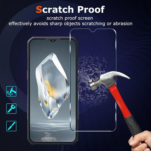 2 PACK for Oukitel WP35 6.6 Inch Screen Protector Tempered Glass with 9H Hardness Anti-Scratch Bubble Free Easy Installation Case Friendly in Saudi Arabia