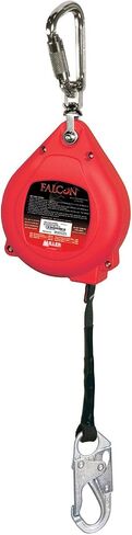 Honeywell Home Miller Falcon 30-Foot Self-Retracting Galvanized Wire Lifeline with Swivel/Carabiner & Swivel/Snap Hook (MP30G-Z7/30FT), Red in Saudi Arabia