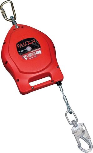 Honeywell Home Miller Falcon 30-Foot Self-Retracting Galvanized Wire Lifeline with Swivel/Carabiner & Swivel/Snap Hook (MP30G-Z7/30FT), Red in Saudi Arabia