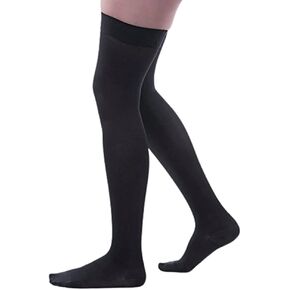 Allegro Womens 20-30 mmHg Compression Stockings, 263 Soft Opaque Microfiber, Thigh High Supports, Open Toe