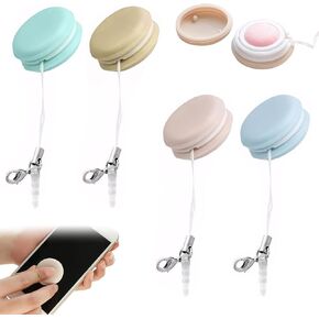 4PCS Macaron Phone Screen Cleaner,2025 New Mobile Phone Screen Wipe Mobile Screen Cleaning Pendant Macaron Mobile Phone Screen Cleaning Ball Suitable for Mobile Phones Glasses Tablet Screens