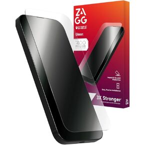 for ZAGG Glass Protect Screen Protector for iPhone 16 Plus / 15 Plus / 15 Pro Max – Anti-Glare Tempered Glass 3X Stronger with Reinforced Edges, Scratch & Smudge Resistant, Easy Installation