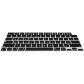 غطاء لوحة مفاتيح Kwmobile متوافق مع Apple MacBook Air 13.6 M2 (A2681) طراز معرف اللمس - لوحة المفاتيح غلاف Qwerty Qwerty - الأسود