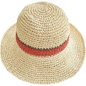KXF Women Summer Floppy Beach Straw Sun Hat Wide Brim UPF 50+ Adjustable Foldable Travel Sunhat for Ladies