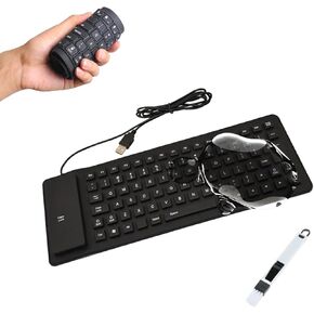 Ultra-Thin Silicone Keyboard, Rollable and Waterproof, Quiet Typing for Home and Office, Easy-to-Clean Design