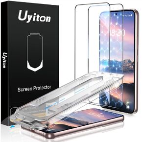 Uyiton 2+2 Pack UnBreak-Glass for Samsung Galaxy A55 Screen Protector, with 2Pcs Camera Lens Protector, [Ultrasonic Fingerprint Support][Alignment Frame] Scratch-Resistant Bubble-Free [6.5'' 5G]